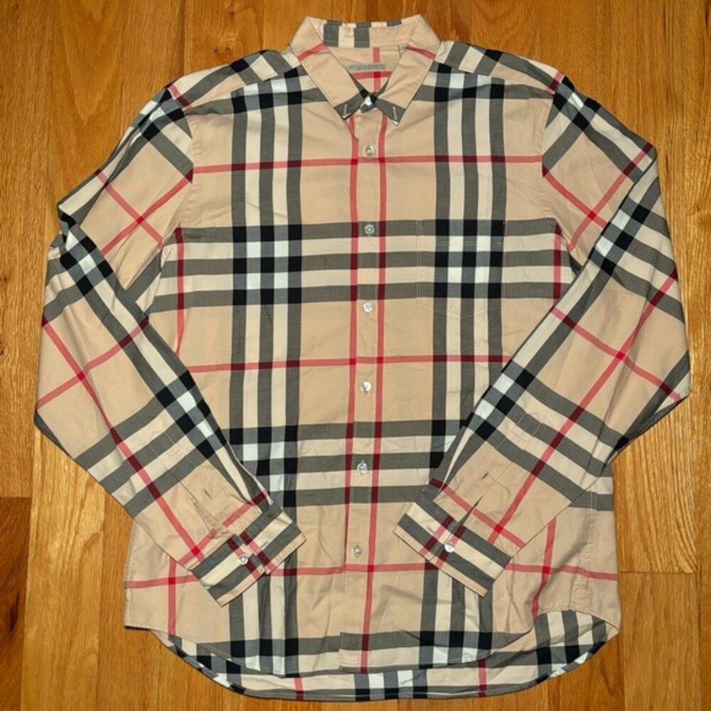 Burberry Somerton Full Print Runway Button Down Shirt 🔥